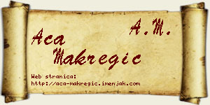 Aca Makregić vizit kartica